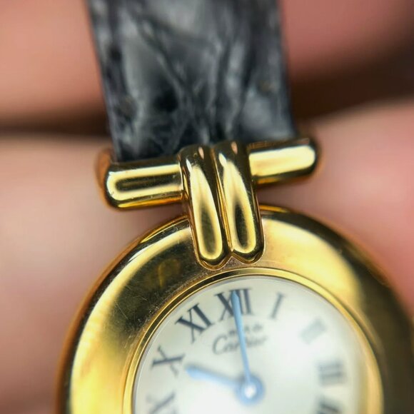 Ladies Vintage Must De Cartier Vermeil Watch With Full Box Set - Picture 3 of 5